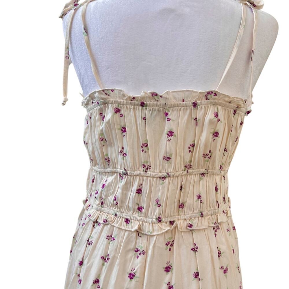 Milk Maid Ruffles Cottagecore Dainty Floral High-Low Tiered Maxi Dress M - Picture 9 of 13